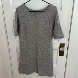 Herringbone cashmere sweater dress